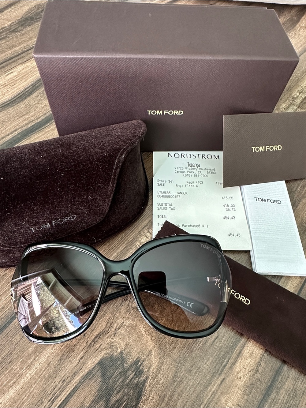Tom Ford Women's Black Gradient Oversized Sunglasses